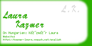 laura kazmer business card